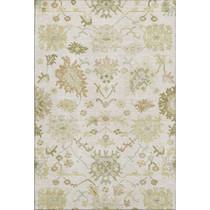 Premium Machine Washable Gurubaksh AMF1150 Global Rug, Rectangle 10 pi x 14 pi