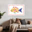 Poisson II, art mural abstrait contemporain-1124050890