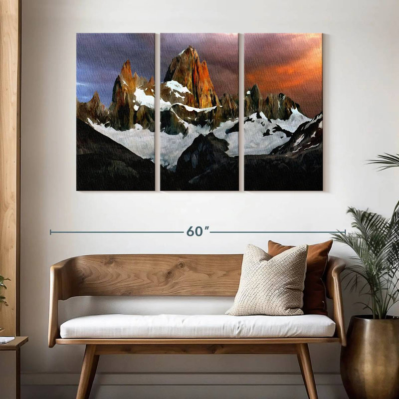 Alvord Fitz Roy Mountain Landscape, 32" H x 50" W