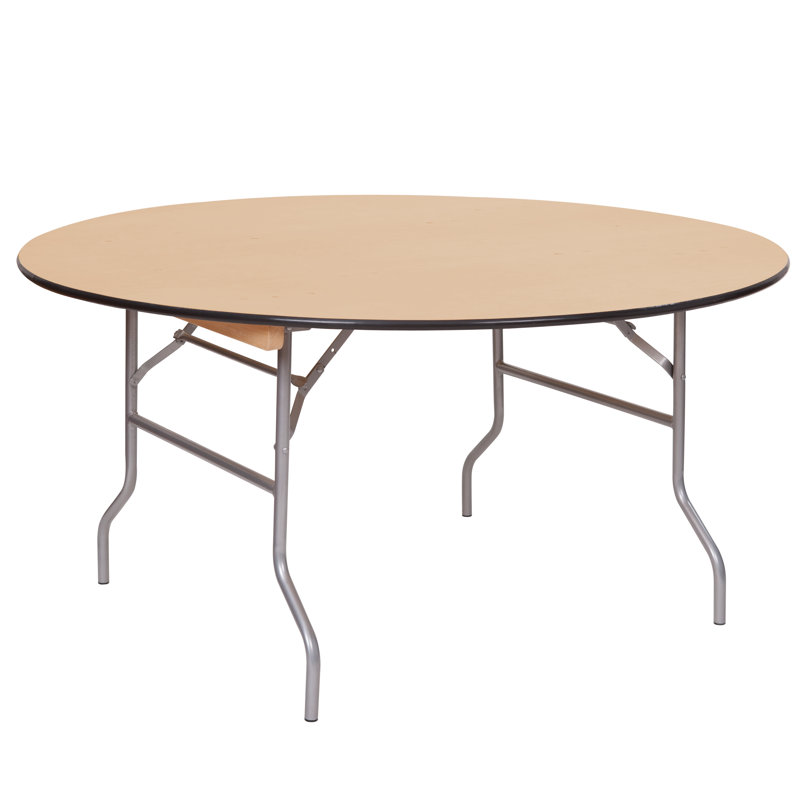 Table pliante portable WFT, Rebord en caoutchouc, H 30 po x L 72 po x P 72 po