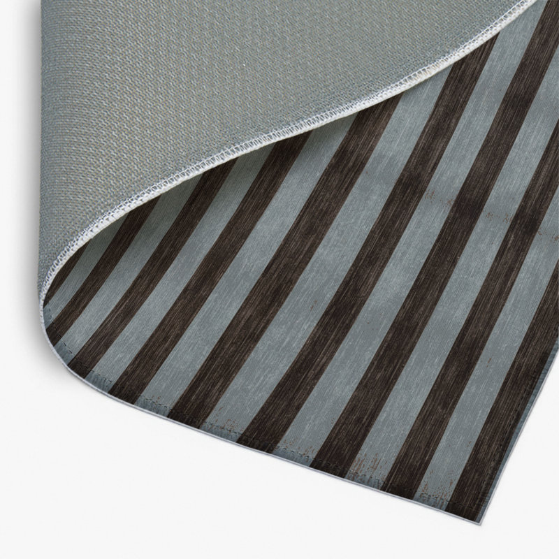 Tapis intérieur / extérieur gris HorizontalStripes, Rectangulaire 2 pi x 3 pi