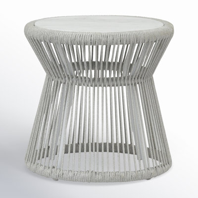 Renfri 20.28'' Stone Outdoor Side Table