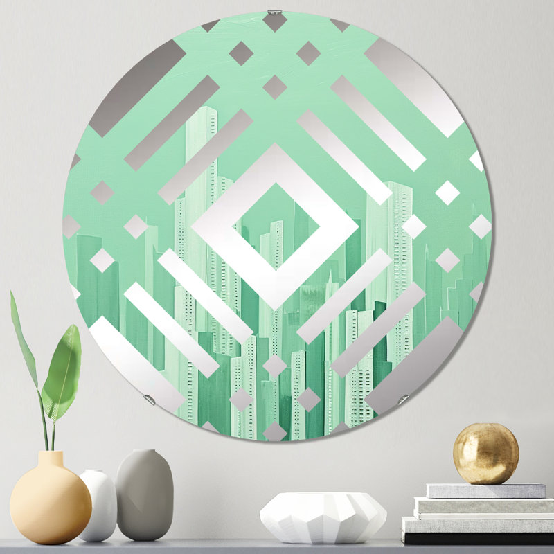Huma - Miroir décoratif diamant, 23,6 po x 23,6 po