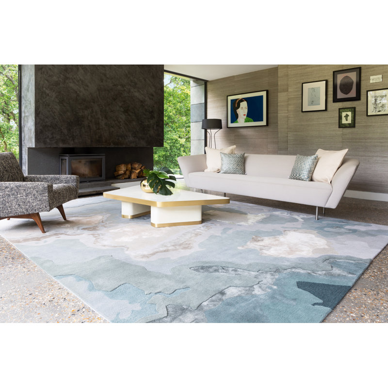 Adam Hunter Tundra Cool Area Rug, Rectangle 4' x 6'