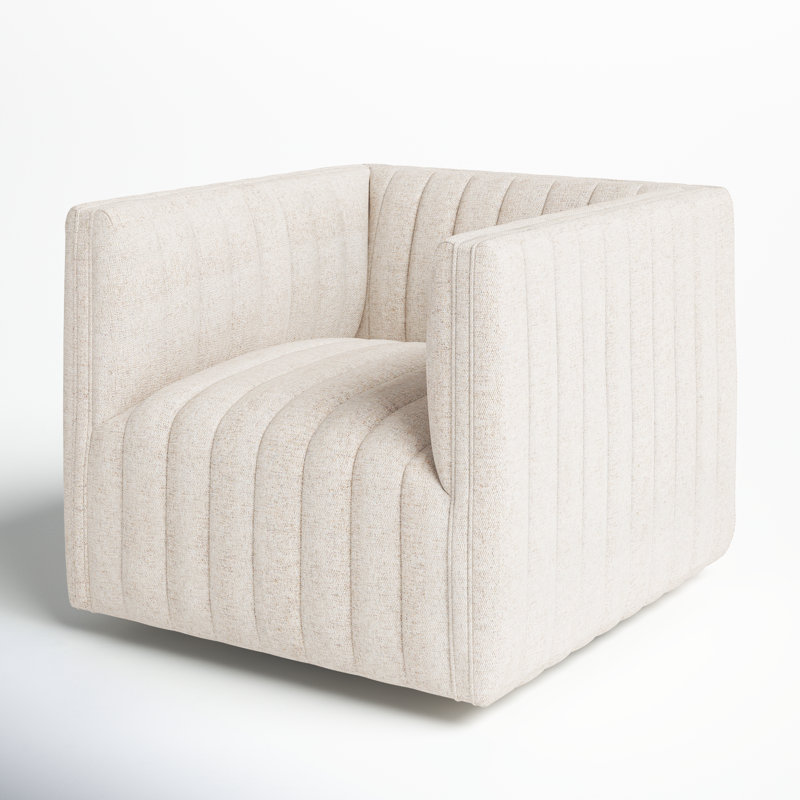 AllModern Brandt Upholstered Swivel Armchair & Reviews | Wayfair