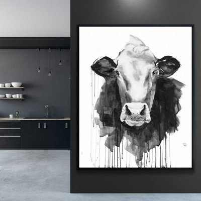 Vache - Toile encadrée pour la maison
