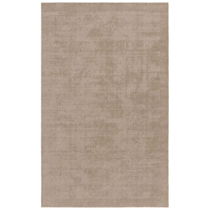 Mirage Hand Loomed Wool;Cotton Solid Color Rug, Rectangle 6' x 9'
