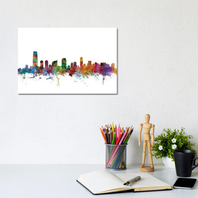 Jersey City, New Jersey Skyline by Michael Tompsett - Wrapped Canvas Gallery-Wrapped Canvas Giclée