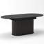 Table de salle à manger extensible de 55,11 po à 70,86 po avec pieds rayés pour le salon et la cuisine-129879046-129879047