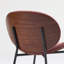 Chaise longue en cuir noir Mid-Century