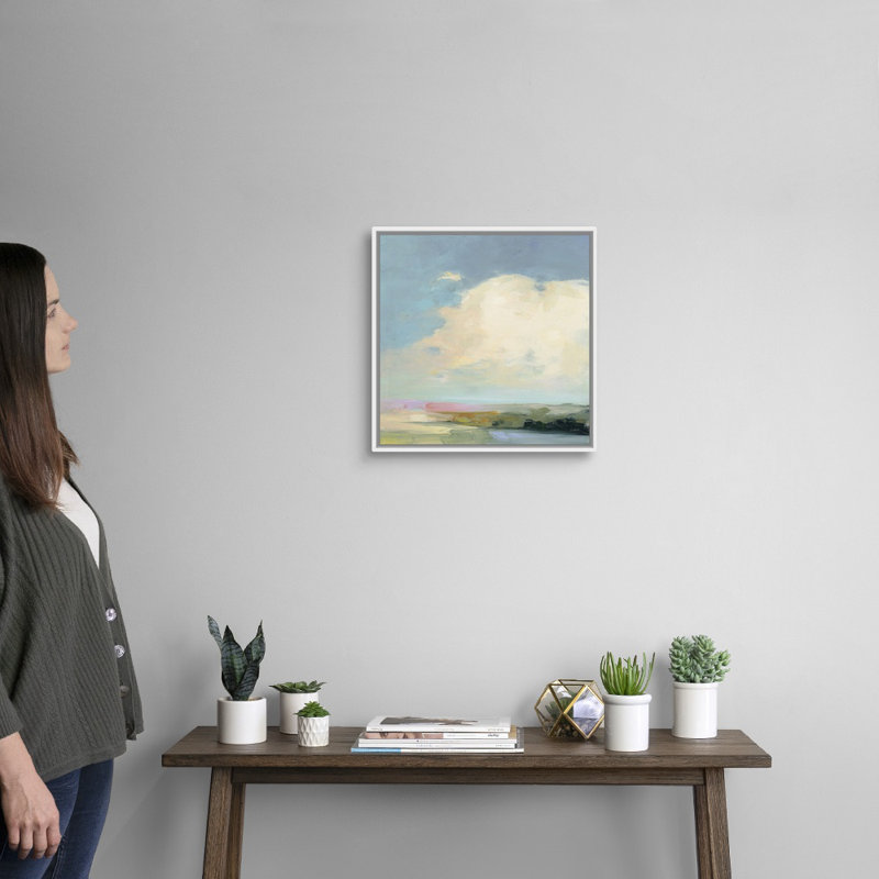 «Colorful Horizon II» par Julia Purinton, reproduction d'art sur toile, H 18 po x l 18 po, Reproduction avec cadre flottant