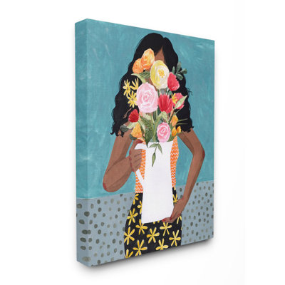 « fleur vase painting », impression sur toile