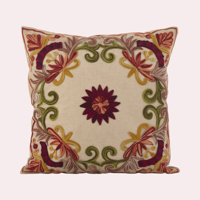 Wells Cotton Floral Throw Pillow