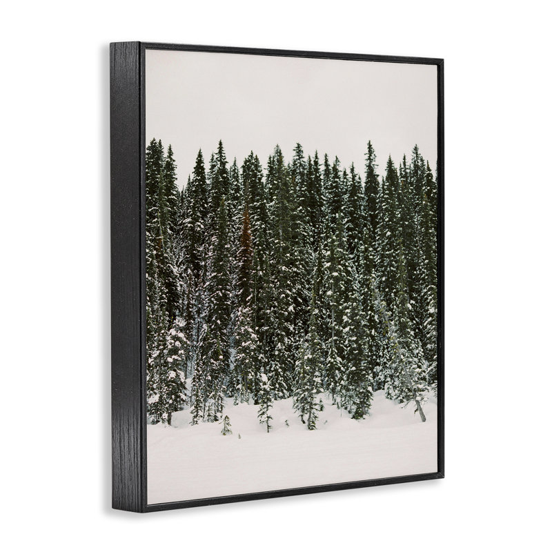 Hiver, forêt, estampe numérique par Justine Milton, Giclée encadrée noir minuit, H 14 po x l 11 po