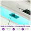 Lit plateforme tapissier moderne avec rangement, tête de lit, station de charge USB et lumières DEL-1062720595-1062720592-1048332082