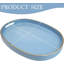 Plateau de service ovale bleu en plastique