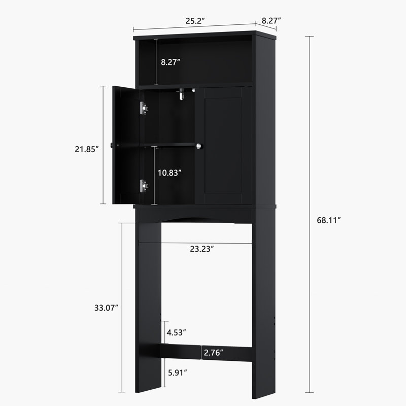 Armoire de rangement au-dessus de la toilette, tablette de salle de bain au-dessus de la toilette, organisateur d'armoire de rangement de salle de bain
