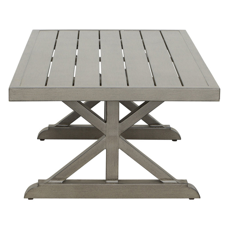 Table basse charmante résistante à la rouille avec tablette inférieure pour un style de vie élégant