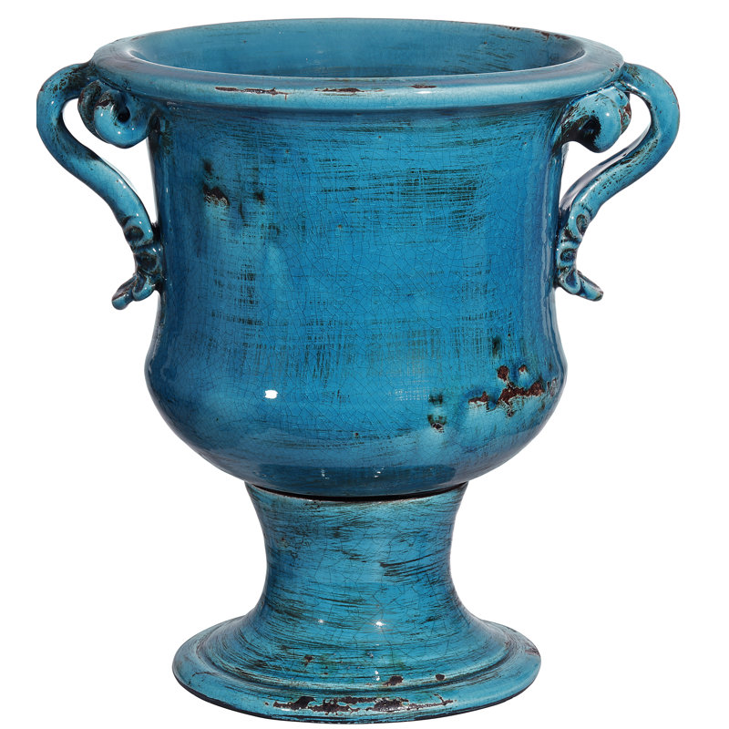Urn terre cuite Bates, Bleu
