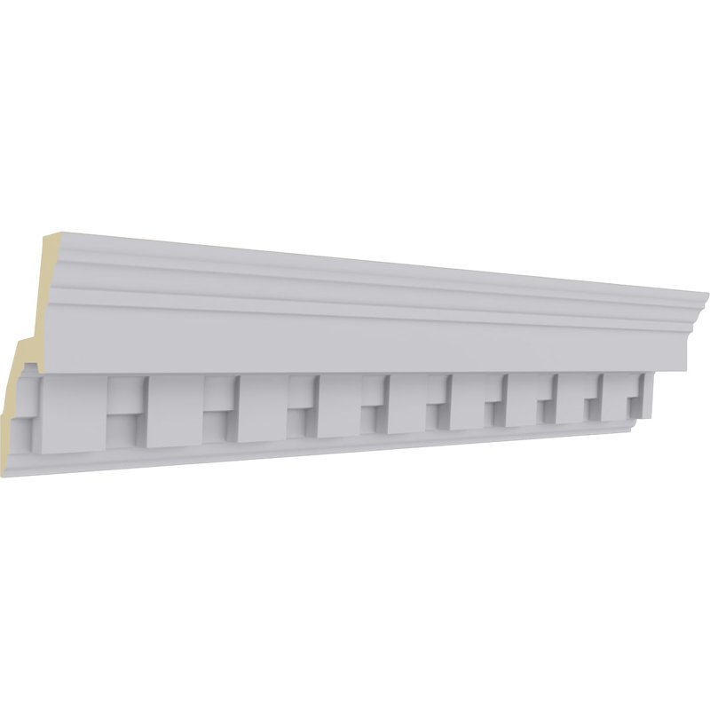 White Urethane Dentil Crown Moulding 94.5" Length