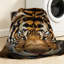 Jeté en molleton noir ultra doux, imprimé Tigers-132438750