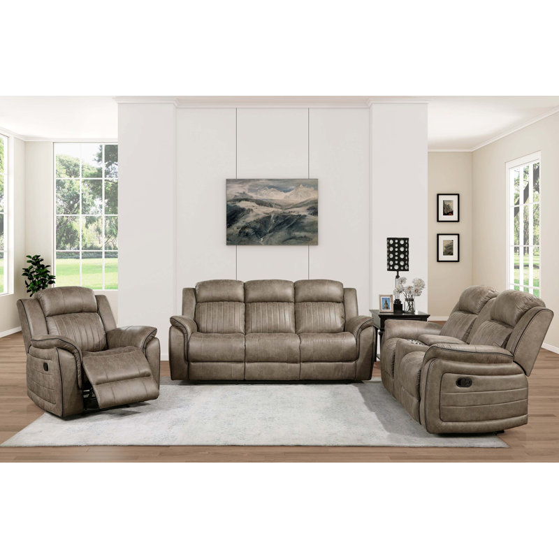 Fauteuil inclinable en microfibre polie 39,5 po Gotay, Sandy Brown Microfiber/Microsuede
