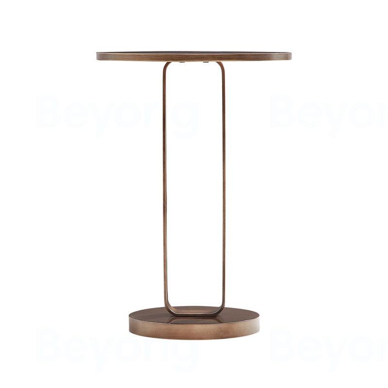 Table d'appoint ronde en bronze antique Tareel
