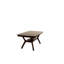 Table rectangulaire contemporaine avec étagère - Finition en bois massif moderne pour la salle à manger