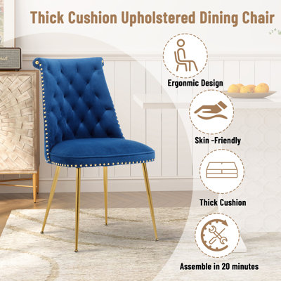 Magallanes 2-Piece Tufted Velvet Dining Chairs