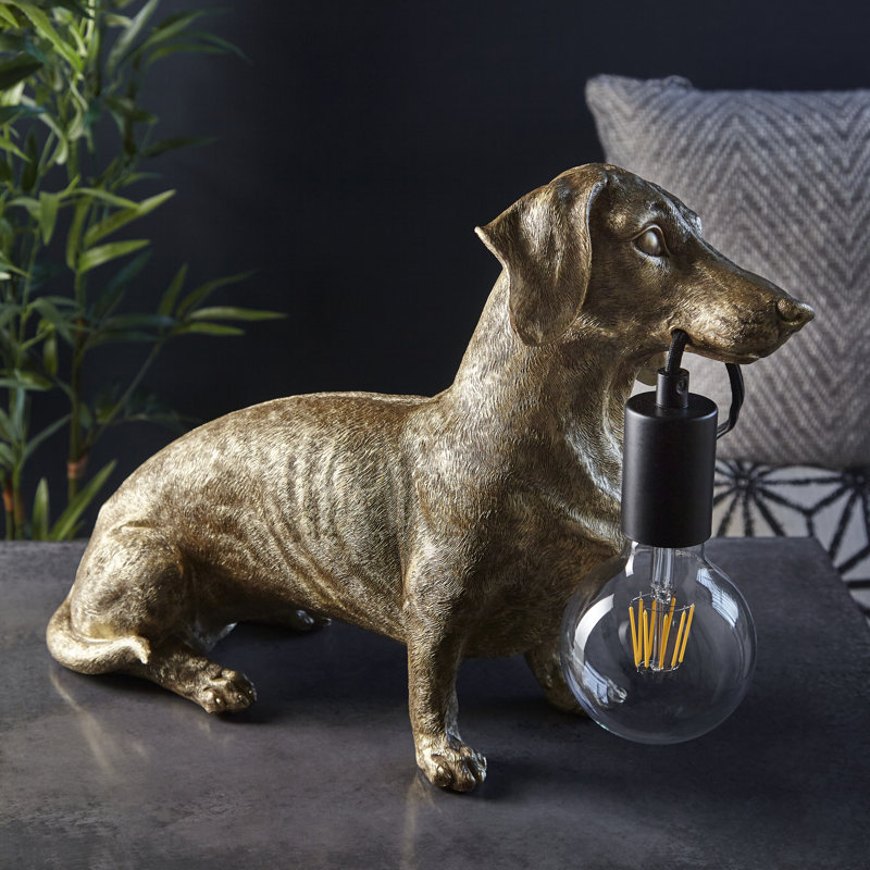 Towcester Resin Novelty Lamp, Vintage Gold