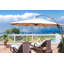Parasol excentré en aluminium pour patio en porte-à-faux avec base Furio-892399916