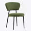 Ensemble de 2 chaises de salle à manger rembourrées - vert