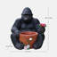 Sculpture de jardin d'extérieur pour jardin pot de fleurs pour chimpanzés - décoration de statue de jardin unique, ornement extérieur de loi intéressante