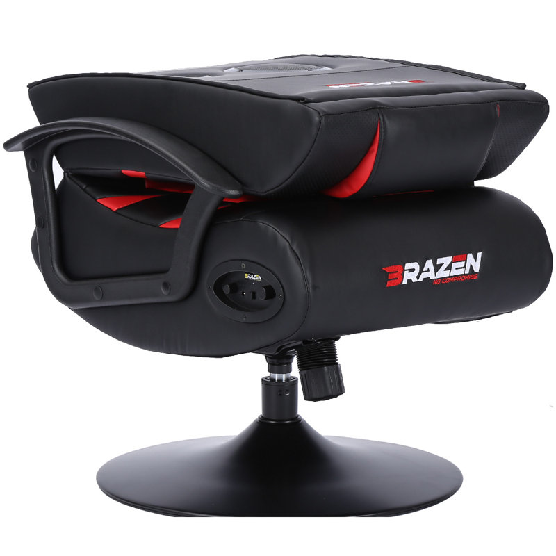 BraZen Pride 2.1 Bluetooth Surround Sound Gaming Chair - Pledger, Black/Red