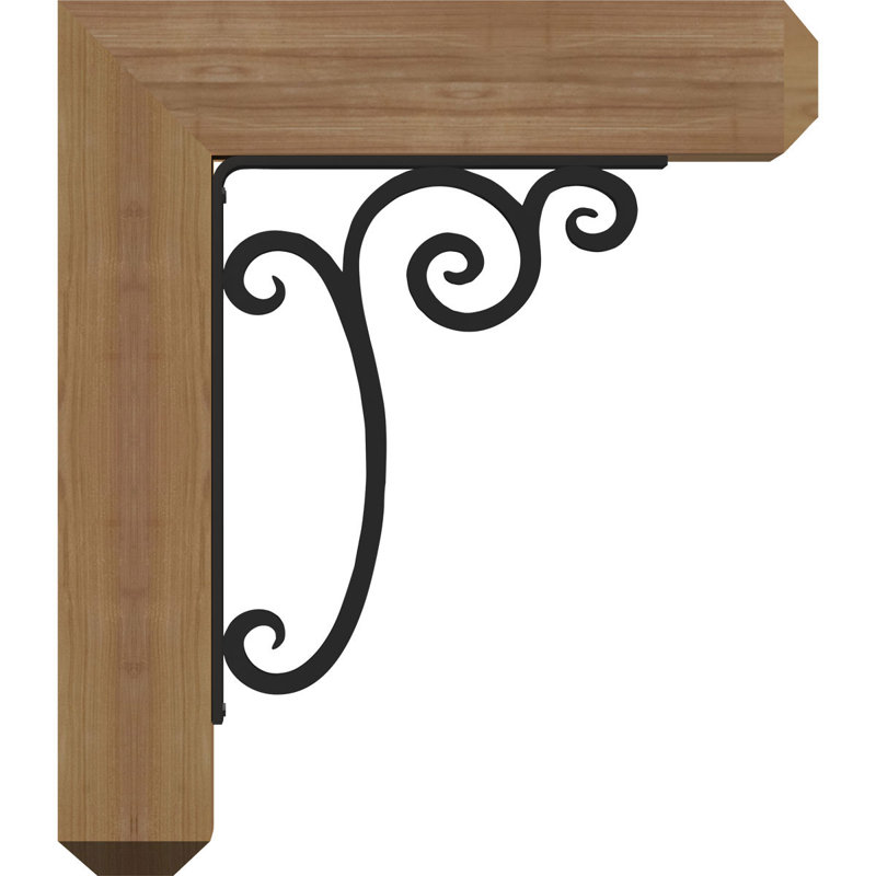 Support triple Ironcrest de 4 po Avery, H 23 po x P 20 po, Cèdre rouge de l'Ouest l 3 1/2 po x T 4 po (lisse