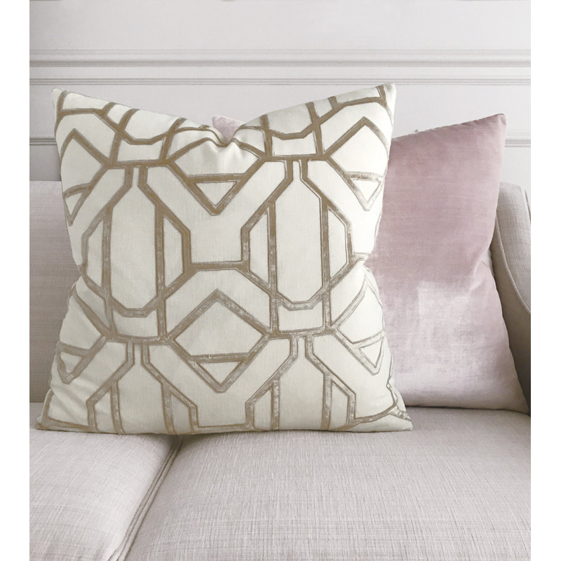 Velvet Square Pillow Cover & Insert, Pink