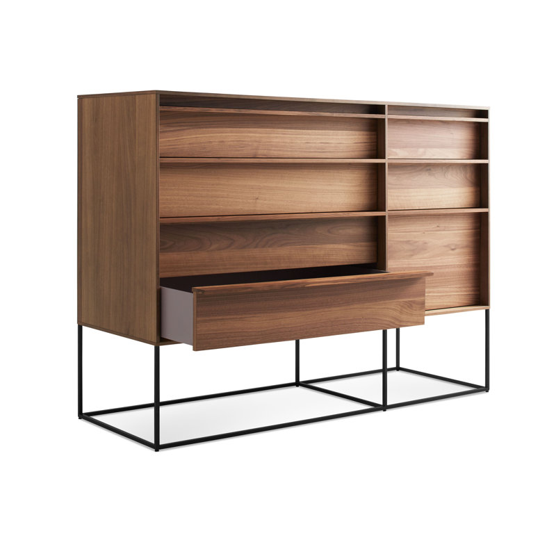 Rule 7 - Drawer Dresser, Black/Walnut