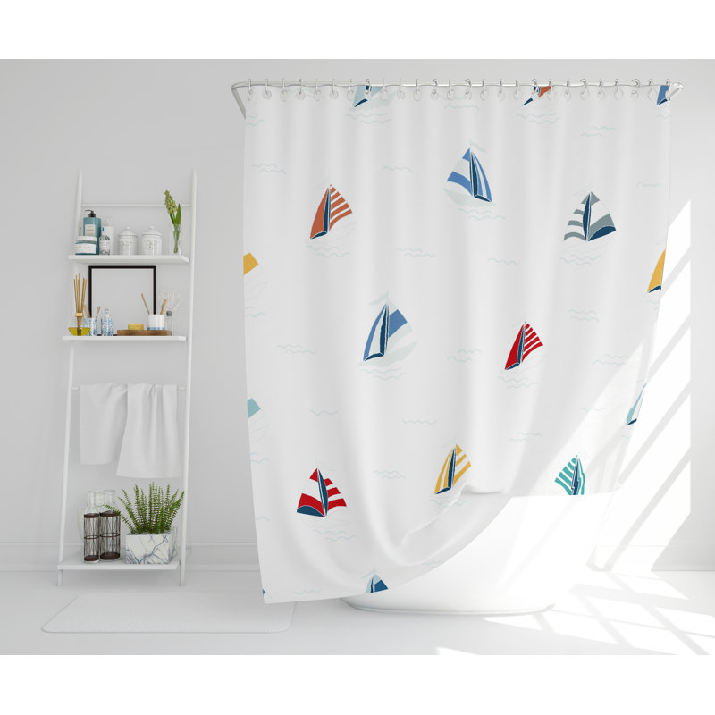 Keira Polyester Shower Curtain, 168cm H x 168cm W