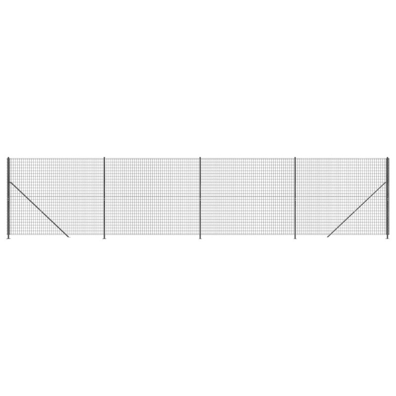 Corrine Metal Fence Panel, 220cm H x 1000cm W, Black