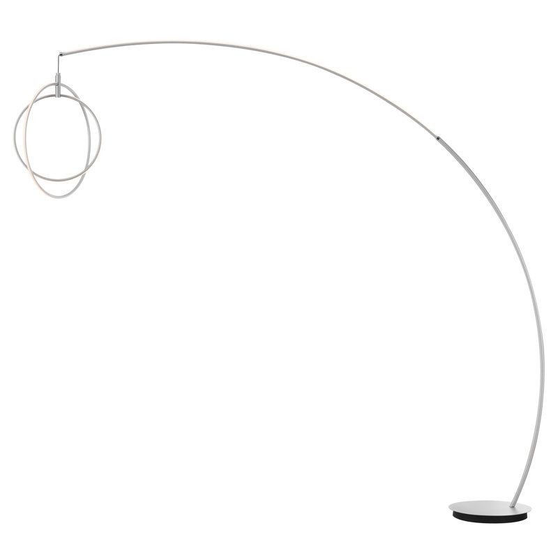 Lampe sur pied arquée à DEL 83 po Rylan, Argent