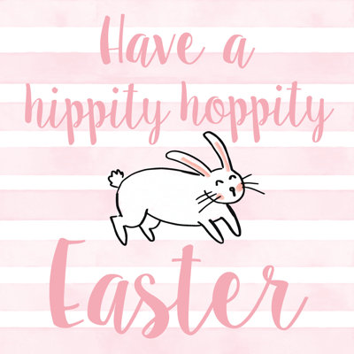 Hoppity Easter Pink - Wrapped Canvas Print