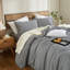 Ensemble de housse de couette à rayures 100% coton délavé Life-114395754-114395755