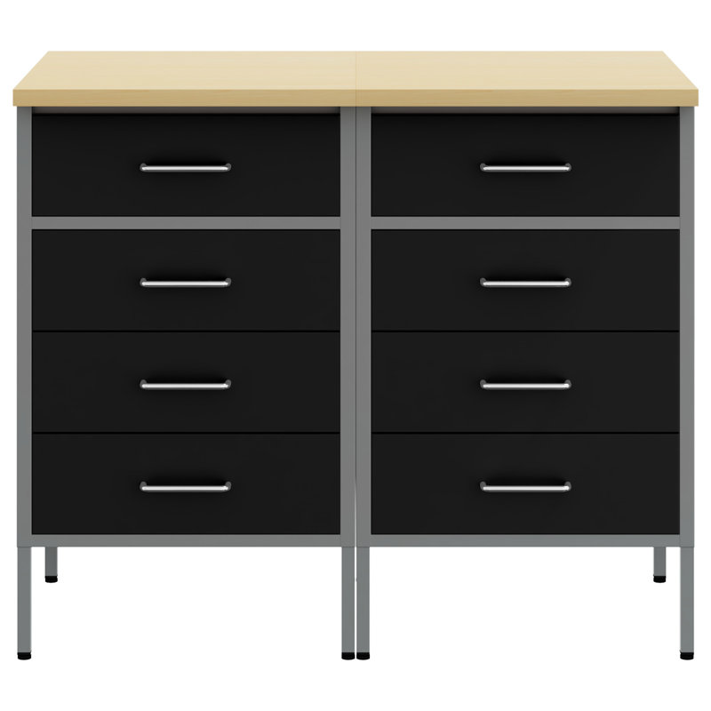Work Cabinet with Drawer, Black