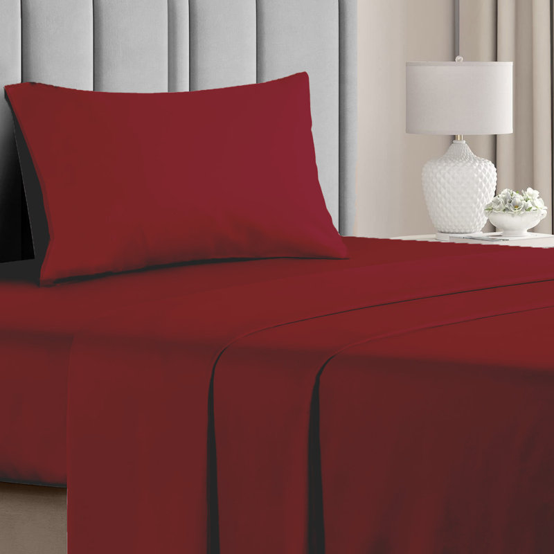 Rayon Sheet Set, Burgundy