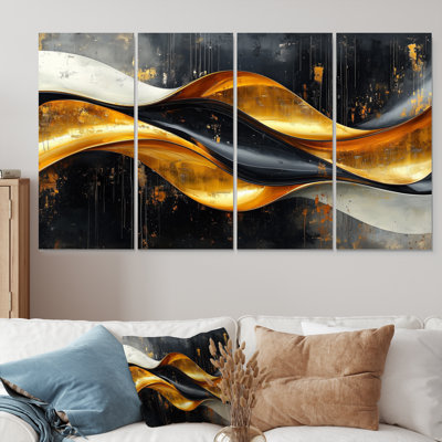 «Geometric Cooper Waves I» - Décoration murale spirales abstraites - Art mural moderne