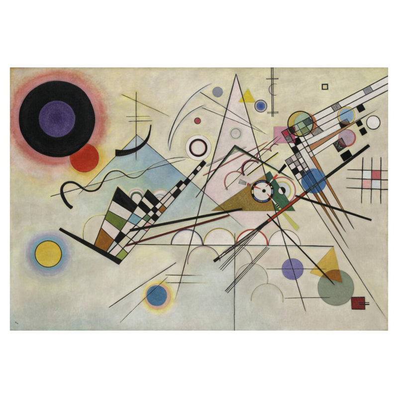 «Composition 8 (Komposition 8)» par Vasily Kandinsky - Estampe numérique, H 32 po x l 40 po