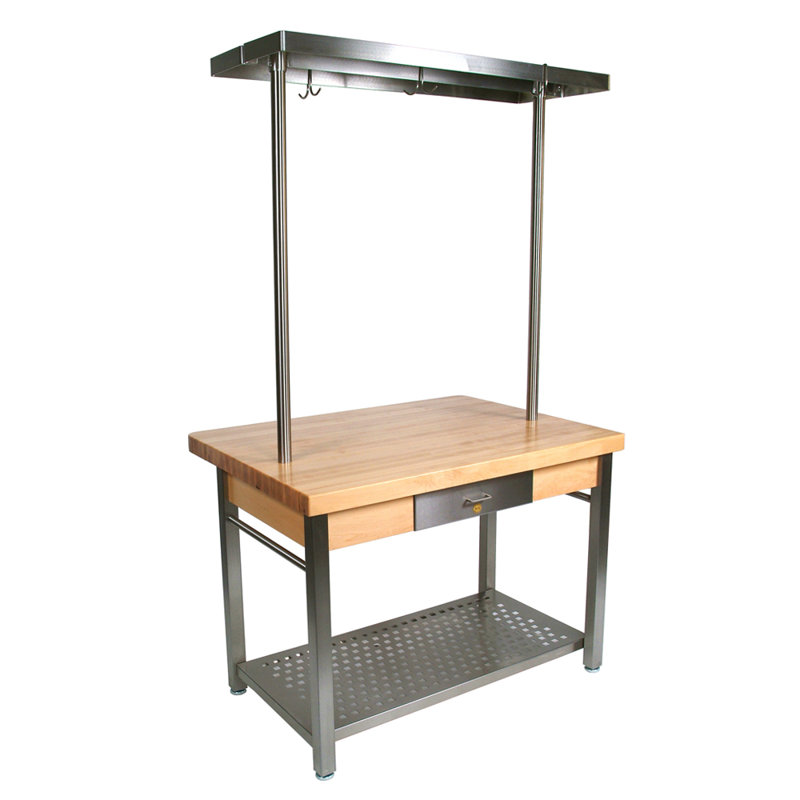 Cucina Grande Prep Table with Butcher Block Top, Included, 60" W x 36" D / 1 Included, Not Included