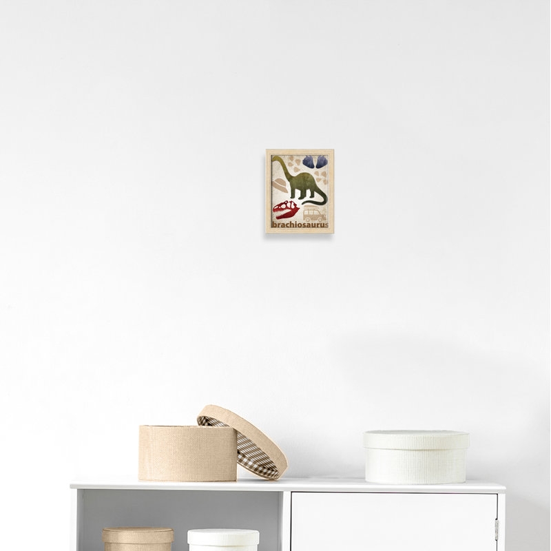 Adhésif décoratif dinosaures-03 ', H 11 po x l 9 po x P 1,1875 po, Encadré de boîte beige
