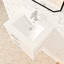 Ensemble de meuble-lavabo mural simple 24 po avec comptoir en céramique blanche avec tablette droite Aurilla-885834926
