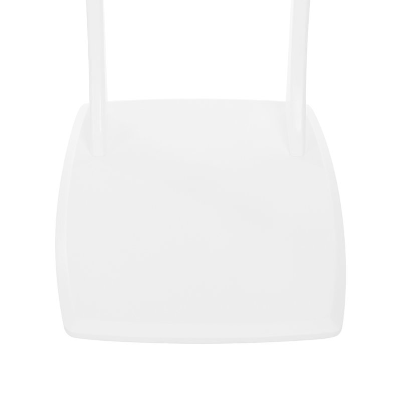 Table d'appoint en forme de C avec roulettes: H 18,11 po x P 13,78 po x H 24,8 po, Blanc